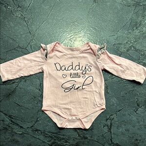 Pink Long Sleeve Bodysuit Soft Cotton One Piece